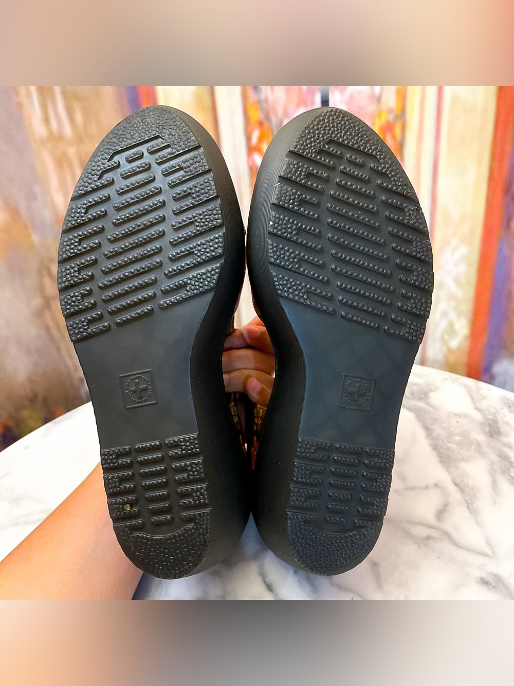 Dr. Martens Adaya Evisu Wagara Tattoo Sandals Tan Size 9 EUC - Picture 9 of 13
